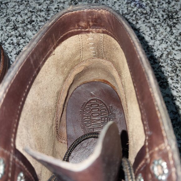 Wolverine 1000 Mile Boots Brown Pull-up size 12 EEE - Picture 6 of 9